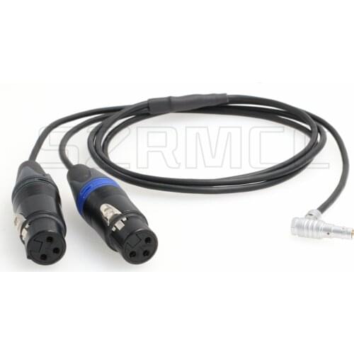 Mic Dual Channel XLR 3 Pin Female to 00B 5 Pin Audio Cable for Arri Alexa Mini and Z CAM E2 Camera