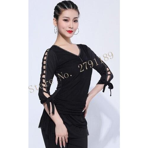 Fashion Modern Ballroom Modal cutout Sexy Latin Dance clothes Top for women/female dancer,Tango Costume performance wears