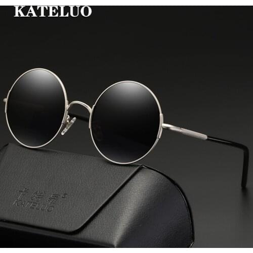 KATELUO Retro Mens Alloy Military Quality Sunglasses HD Polarized UV400 Male Sun Glasses For Men Eyewear Accessories 7758