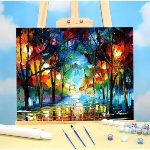Loneliness Autumn DIY Paint By Numbers Set Acrylic Paints 40*50 Boards By Numbers Wall Decoration For Handicraft