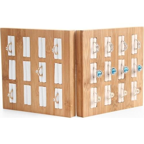 12 Slots Ring Earrings Display Trays Showcase Jewelry Organizer