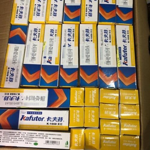 3PCS Genuine Kafuter K-1668 Industrial Glue 85g Electronic Components Positioned Fixed Adhesives Yellow Glue Retardant