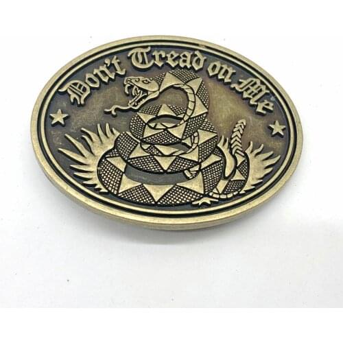 Western cowboy zinc alloy don't step on my Gadsden buckle
