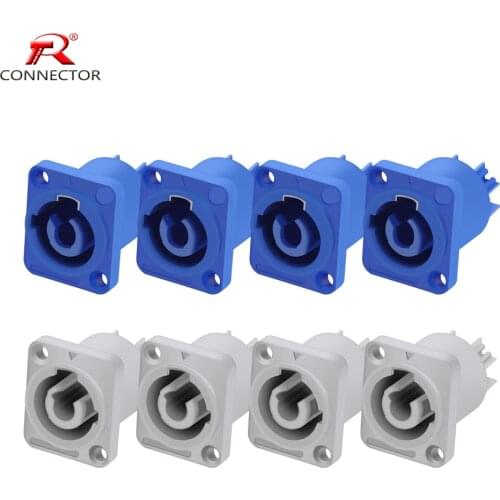 8pcs Powercon Chassis Connector 20A 3 pin Power Female Socket Terminals NAC3MPA-1&NAC3MPB-1 for Electric Drill LED Stage Lights