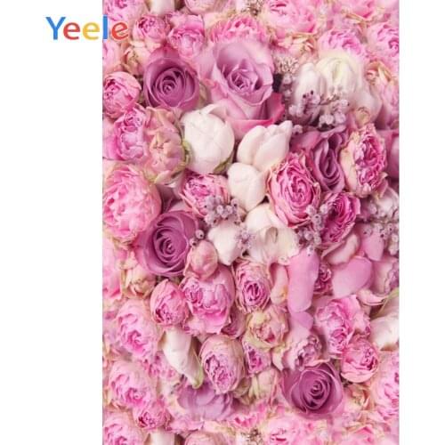 Yeele Pink Blossom Rose Flower Wedding Birthdayt Party Love Baby Portrait Photo Backgrounds Photography Backdrop Photo Studio