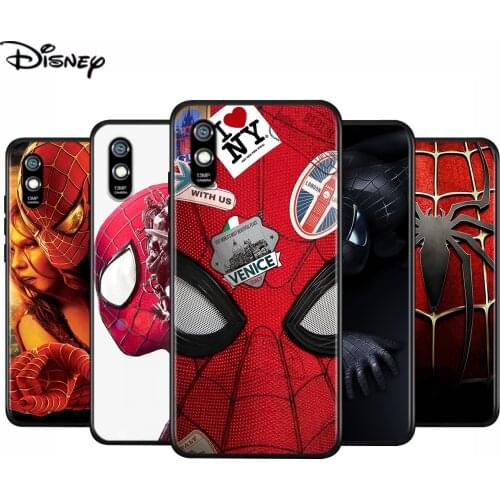 Silicone Cover Marvel Spider Man For Xiaomi Redmi 9 9T 9C 8 7 6 Pro 9AT 9A 8A 7A 6A S2 5 5A 4X GO Phone Case