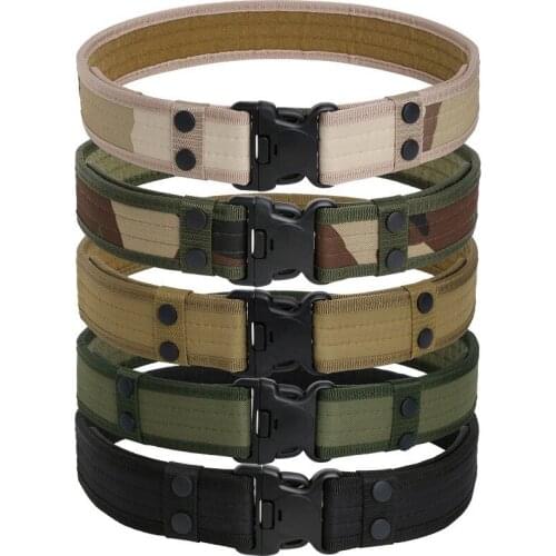 Tactical Belt Military Style Webbing EVA Sponge Adjustable Belt For Outdoor Camping Hiking Hunting Running Sport Workout Fitness
