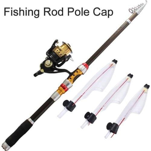 3 Pcs Telescopic Fishing Rod Pole Cap Rod Guides Protection Tip Top Rod Protector Caps Hat tackle Accessory