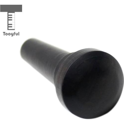 Tooyful Finest Ebony Violin Fiddle Tail Nail Fasten Tailpiece Black for 3/4 4/4 Size Violin Replacement Parts
