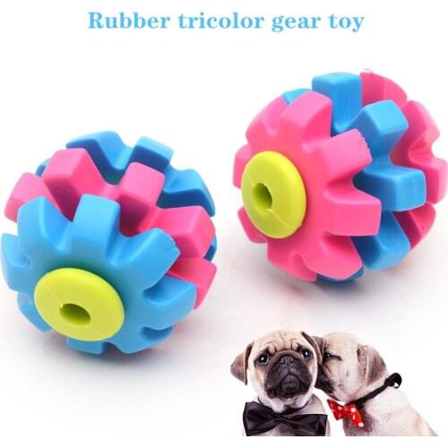 Pet Products TPR Rubber Tricolor Pet Toy Molar Cat and Dog Toy，Q245