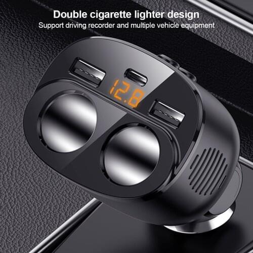 Universal Car Lighter Charger QC3.0 3.1A Fast Charging Adapter Adjustable PD Socket Splitter Auto Fast Charger