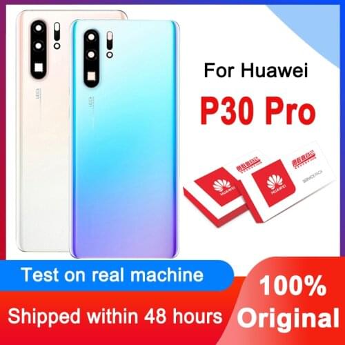 Original Back Housing Replacement For Huawei P30 Pro Back Cover Battery Glass With Camera Lens For P30 Pro Rear Cover With Logo