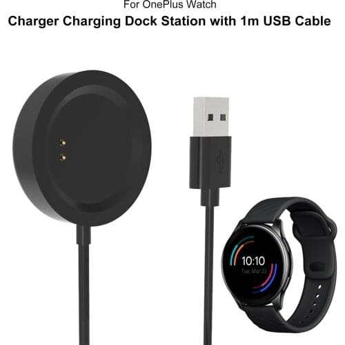 1M USB Cable Charging Dock Station For OnePlus Watch Replacement Portable Smart Watch Charger Adapter Smartwatch Accessories