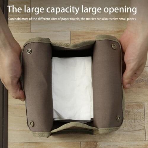 Green Oxford cloth tissue box large capacity smooth paper extraction simple and fashionable storage box for home and outdoor