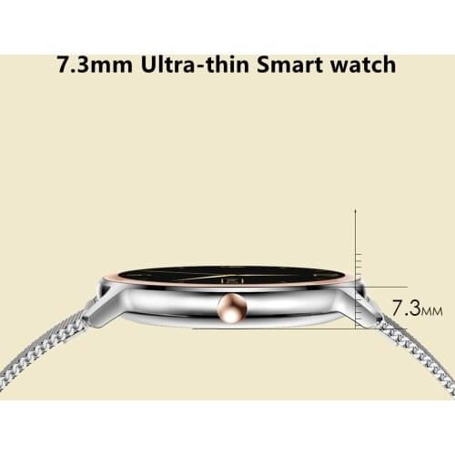 7.3mm ultrathin Smart watch 24 hour Continuous Heart Rate smartwatch for women custom watchface Support 20 languages