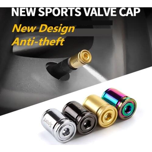 1Set Sport Anti-theft Sport Car Tire Valve Caps Wheel Tires Tire Stem Air Cap Airtight Covers Styling Car Accessories Valve Cap