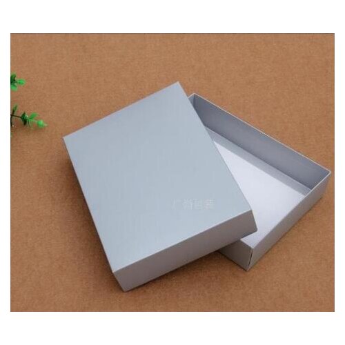 10pcs/lot High Quality Blank Gift Packing Box Black Clothes Storage Box Large Size Cardboard Package Box Silver Custom Box