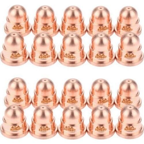 20 Pcs 45A Nozzle 220930 Nozzle for Plasma Cutting Torch Consumables Fine Cut Processes Welding & Soldering Supplies