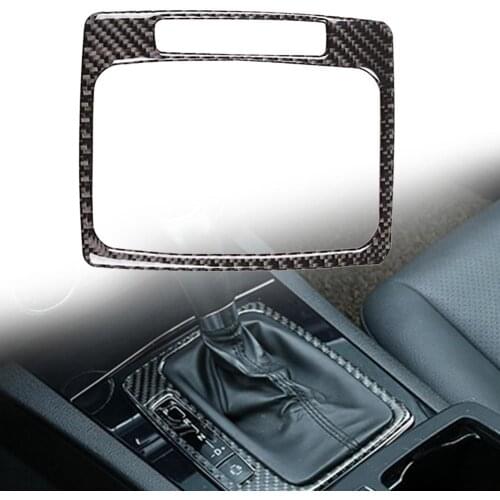 3K Carbon Fiber Car Gear Shift Panel Interior Trim Sticker Self-adhesive CAR Interior decor for Mercedes-Benz C-class W204 07-13