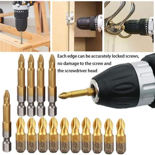 5/10pcs 25/50mm PH2 Cross bit drill Head Screwdriver Bits Hand Tools Anti Slip Electric Hex Shank Magnetic Screwdriver Drill Bit