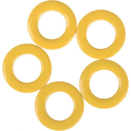 5pcs/lot Yellow Micrometals T50-6 Carbonyl Iron Powder Toroidal Core RF Toroid HF High Frequency Iron Cores