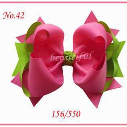 50 pcs BLESSING Girls Costume Boutique 6.5 Inch Ring Hair Bow Clip 98 No