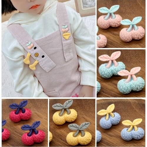 6pcs Kids Cherry Rabbit Buttons for Children Clothing Baby Decorative Needlework Sewing Cute Diy Girl Resin Button Accessories