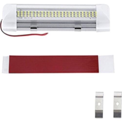 72LED Car Interior White Strip Light Bar Car Interior Lamp with On/Off Switch