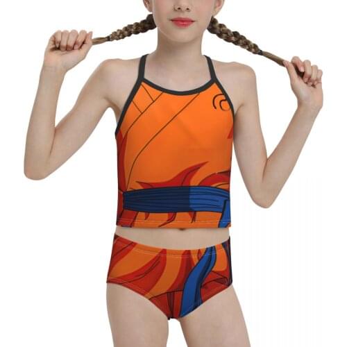 Anime Manga Cosplay Beach Wear for Children young Girl Print Harajuku 5 Biquini 2021 Wholesale Brand Girl Swimming Suit