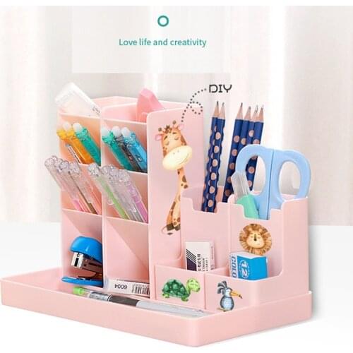 Large Capacity Cute StationeStorage Supplies Desk Pen Holder Pencil Desktop Organizer Stand CaseSchool Office Stationery