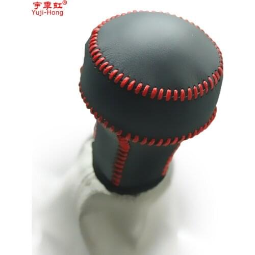 Yuji-Hong Car Gear Covers Case for Citroen C5 Manual Shift Collars Genuine Leather Gearshift Cover DIY Hand-stitched