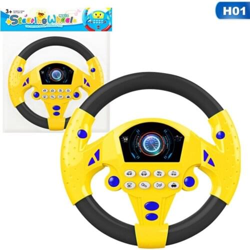 Eletric Simulation Steering Wheel Toy with Light Sound Baby Kids Musical Educational Copilot Stroller Steering Wheel Vocal Toys