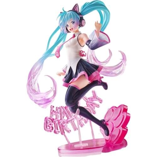 Anime Figure TAITO Original Hatsune Miku 2021 Birthday MIKU Action Figure Anime Model Decoration Collection Toy Birthday Gift