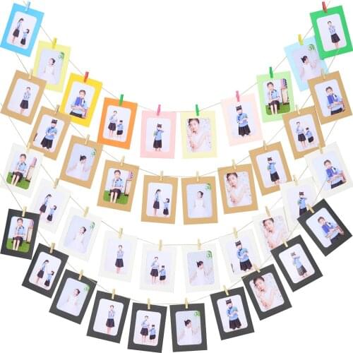 Photo Frame Photo Wall Decoration Girl Room Layout Clip Hemp Rope Creative Photo Pull Flag Party Decoration