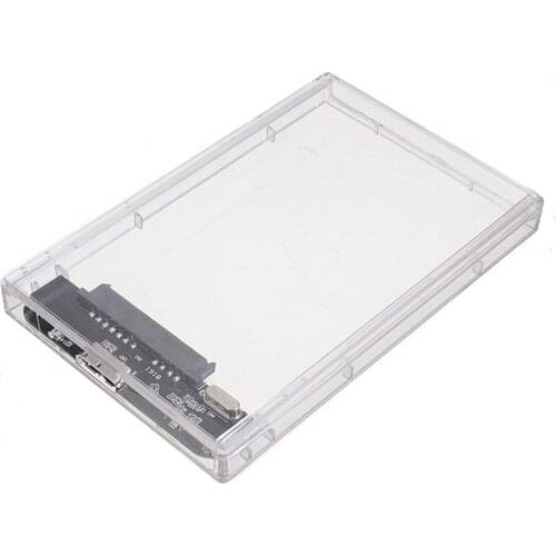 Pohiks 3.0 SATA HDD Box Enclosure External Hard Disk Drive Case USB 3TB Transmiss ABS For 7mm/9.5mm 2.5 inch I/II/III HDD