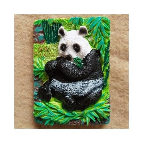 China Beijing single panda eat bamboo tour souvenirs refrigerator stickers