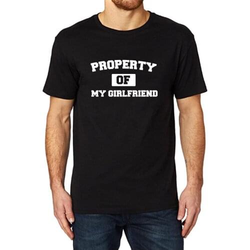 Lyprerazy Mens Property Of My Girlfriend Funny Printed T-Shirt