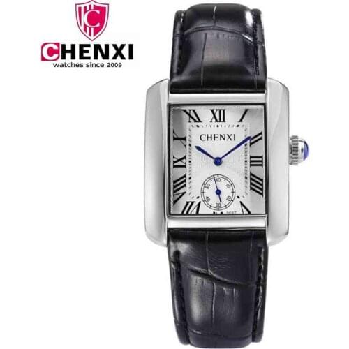 Men Quartz Brand Tag CHENXI Casual Watches Classic Black Leather Couple Watch Fashion Men Women Small Dial Work Watch PENGNATATE