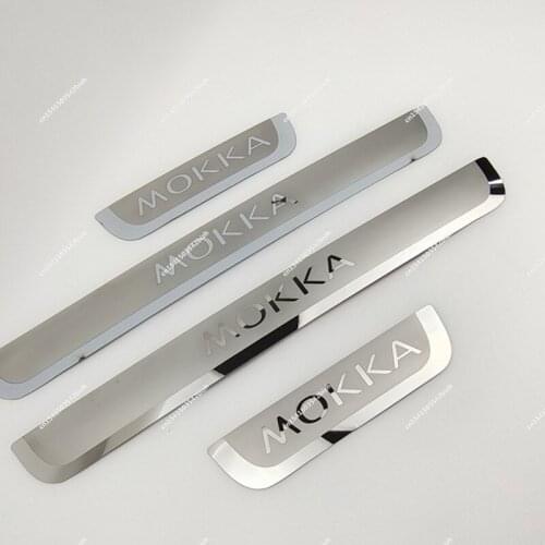 For Opel Mokka Vauxhall Mokka X 2012-2020 Door Sill Scuff Plate Guard Stainless Steel Kick Pedal Sticker Car Styling Accessories