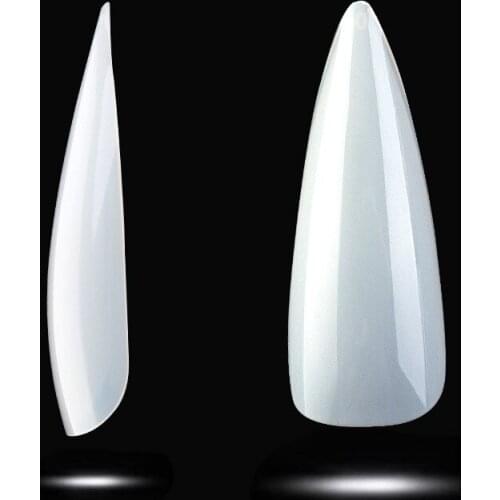 500pcs Long Full Cover False Nails Pointy Stiletto Artificial Fake Nail Tip Salon Manicure DIY Practice