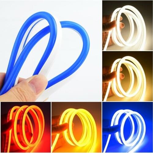 Neon light 12V LED Strip Silicone 120LEDs/M 6mm Narrow Flexible Curved Tube Waterproof for DIY Christmas Holiday Decor Light