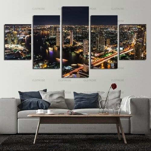 Night City Nordic Decoration Home Customizable Living Room Decoration Modern Home Nordic Decoration Wall Frameless Style