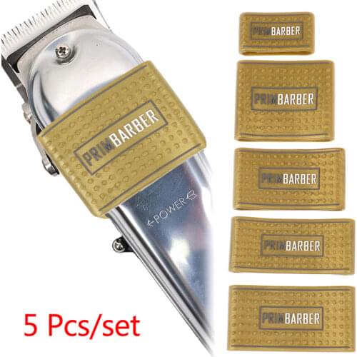 5Pcs Barber Hair Clipper Trimmer Grip Non-Slip Bands Sleeves Holder Barber Tools
