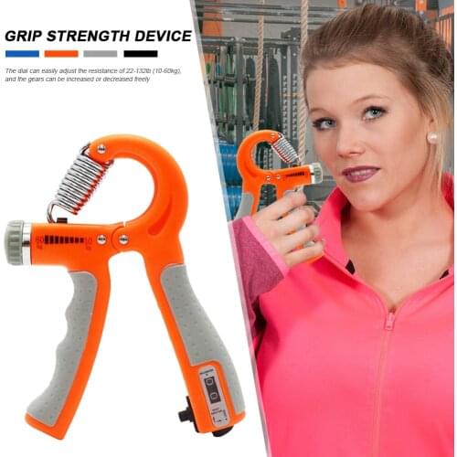 R-Shaped Adjustable Hand Grip Sports Strength Countable Exercise Strengthener Gripper Spring Finger Pinch Carpal Expander Sports