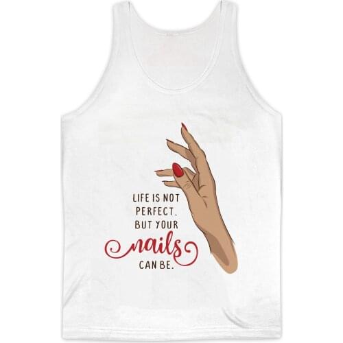 REAL American SIZE Perfect Nails Sublimation Print Tank top - plus size