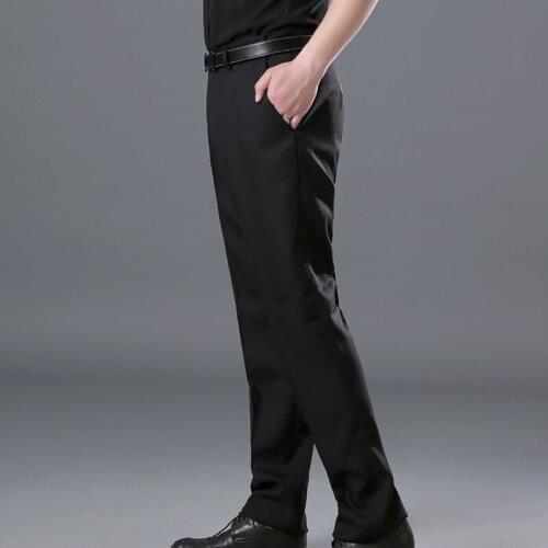 Adjustable Mens Business Formal Suit Pants Straight Dress Trousers Brand Slim Fit Wedding Men Suit Pants Pantalon Homme 6XL