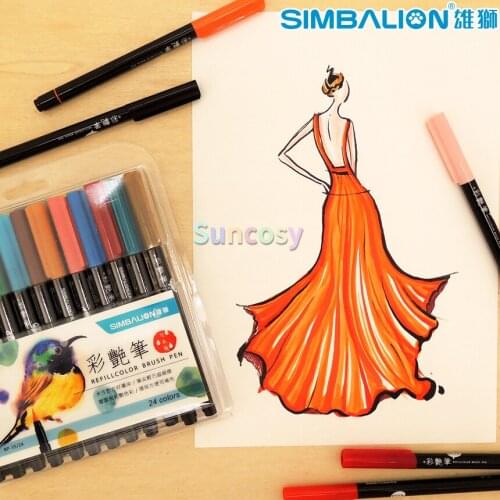 SIMBALION Watercolor Brush Pen, Art Color Soft Head Painting Brush, Painting Color Brush Set, for Artist Painting Art Pen