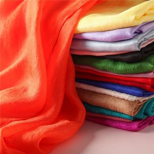 RUNMEIFA 2019 New Fashion Spring/Summer Women Solid Linen Silk Scarf Soft Commfortable Shawls Female Wraps Beach Sunscreen Hijab