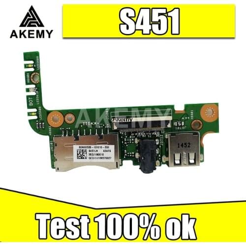 S451LN IO BOARD REV 2.0 For Asus S451 S451L S451LN S451LA Laptop Motherboard Audio USB SD CARD BOARD IO board Test 100% OK