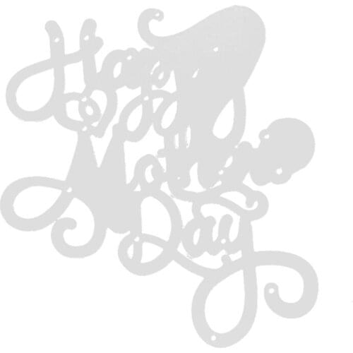 Happy Mothers Day Metal Cutting Dies Stencil Scrapbooking DIY Album Stamp Paper